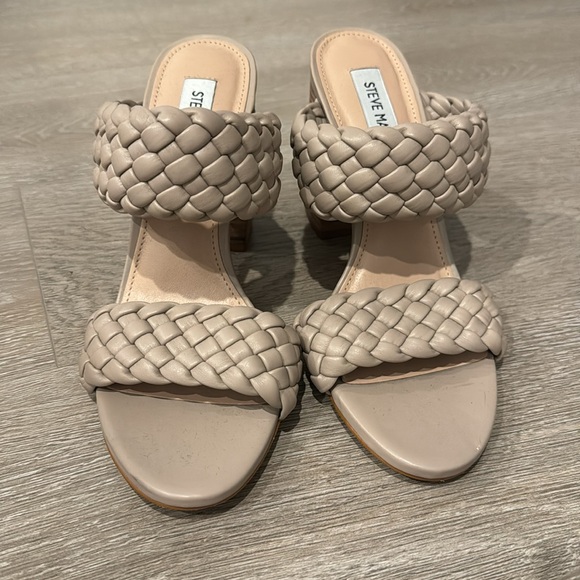 Steve Madden tiello braided heel -nude taupe size 7.5 - Picture 2 of 6